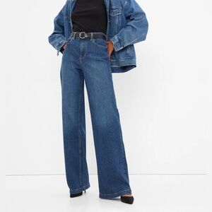GAP High Rise Stride Wide Leg Jeans | Dark Wash 💙 Size 24 Regular